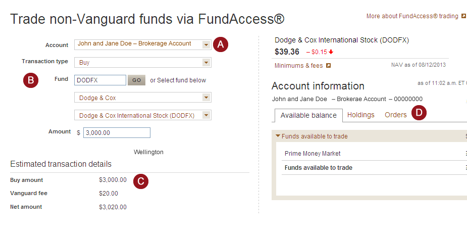 vanguard how to invest pre tax